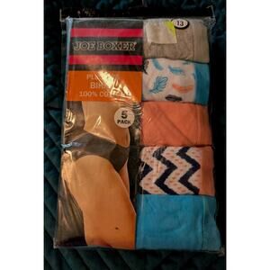 Joe Boxer Vintage Women's Plus Size 13 Bikini Underwear Panties Pack of 5 NEW